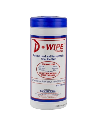 D-Lead Wipes, 40 Count, Disposable Wipes, 12/Pack, Pop Up Canister