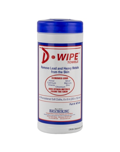 D-Lead Wipes, 40 Count, Disposable Wipes, 12/Pack, Pop Up Canister