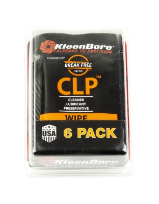 Kleen-Bore CLP Wipe, Powered By Break Free, Cleaning Wipes, 6 Pack