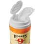 Hoppe's Large Lubricating Gun Oil Field Wipes, Canister of 120 Wipes