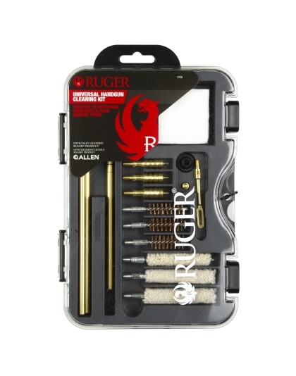 Allen Company Ruger Universal Handgun Cleaning Kit, 18 Piece, 380ACP to .45ACP, Molded Case