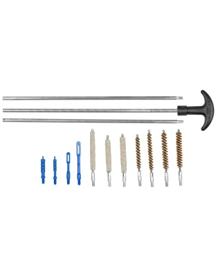 DAC Gunmaster Universal Pistol Cleaning Kit, 14 Piece, Comes in Reusable Clamshell