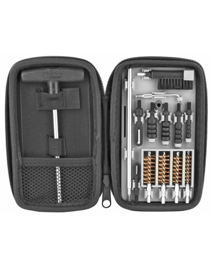 Tipton Compact Pistol Cleaning Kit, For Pistol Calibers .22-.45, Cleaning Pick, Nylon Brush, Cleaning Rod, Soft Carry Case