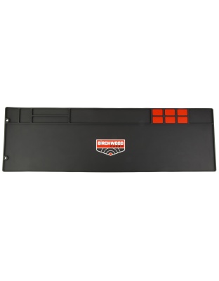 Birchwood Casey Rifle Cleaning Mat, 36"x11", Chemical Resistant Rubber, Black/Red