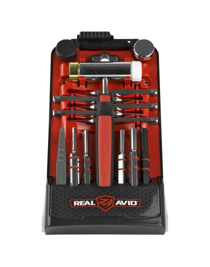 Real Avid Accu-Punch Hammer &amp; Roll Pin Punch Set, Hammer, Pin Alignment Tool, Roll Pins and Resin Punch In A Stand-Up Case