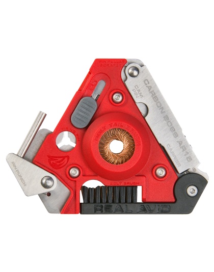 Real Avid Multi-Tool, Carbon Boss AR15, 16 Precision Tools, Scrapers/Brushes, BCG Carbon Removal, Includes Nylon Sheath