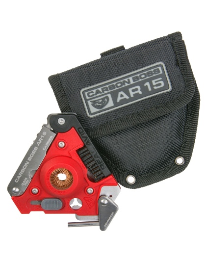 Real Avid Multi-Tool, Carbon Boss AR15, 16 Precision Tools, Scrapers/Brushes, BCG Carbon Removal, Includes Nylon Sheath