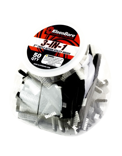 Kleen-Bore Triple Action, Nylon Utility Brush, 5", 50 Per Pack