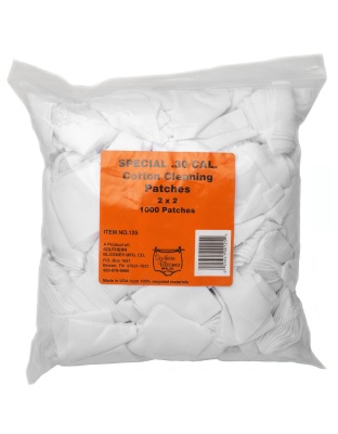 Southern Bloomer Cotton Patch, 2"X2", For 30 Caliber, Bulk, 1000 Pack