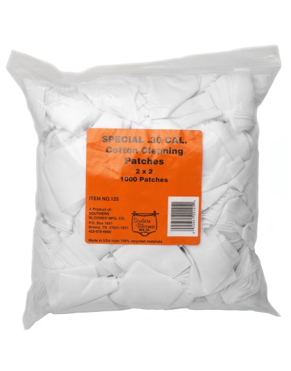 Southern Bloomer Cotton Patch, 2"X2", For 30 Caliber, Bulk, 1000 Pack