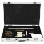 NcSTAR Universal Gun Cleaning Kit, 2 Sets of Cleaning Rods, 10 Bronze Bore Brushes, 5 Bore Mops, Aluminum Carry Case with Latches and Carry Handle