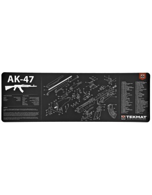 TekMat AK-47 Rifle Mat, 12"x36", Black, Includes Small Microfiber TekTowel, Packed In Tube