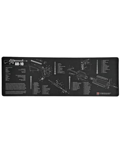 TekMat AR-10 Rifle Mat, 12"x36", Black, Includes Small Microfiber TekTowel, Packed In Tube