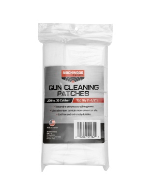 Birchwood Casey Cleaning Patches, 1 1/2", .270-.30 Caliber, 750 Patches