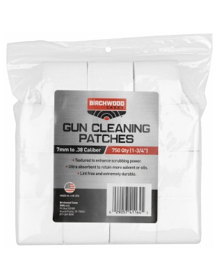 Birchwood Casey Cleaning Patches, 1 3/4", 7MM-.38 Caliber, 750 Patches