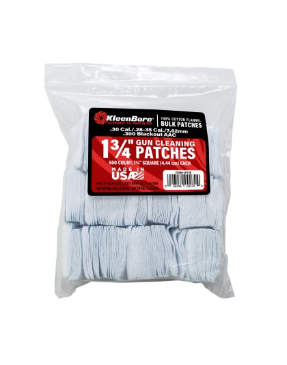 Kleen-Bore SuperShooter, Cotton Patch, 28/35Cal, 500 Pack