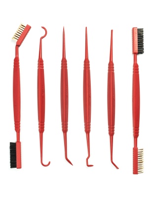 Real Avid Accu-Grip, Picks And Brushes, Ergonomic, Triangular Handles, Nylon, Bronze Phosphor, Combination, Bristles, Gun Detailing Tools