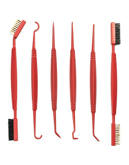 Real Avid Accu-Grip, Picks And Brushes, Ergonomic, Triangular Handles, Nylon, Bronze Phosphor, Combination, Bristles, Gun Detailing Tools