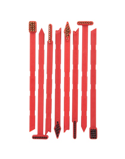 Real Avid Smart Brushes, Brush Set, 8 Super Scrubber Gun Brushes w/Integrated Scrapers