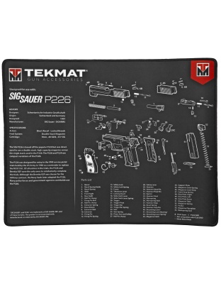TekMat Sig P226 Ultra Premium Gun Cleaning Mat, 15"x20",Includes Small Microfiber TekTowel