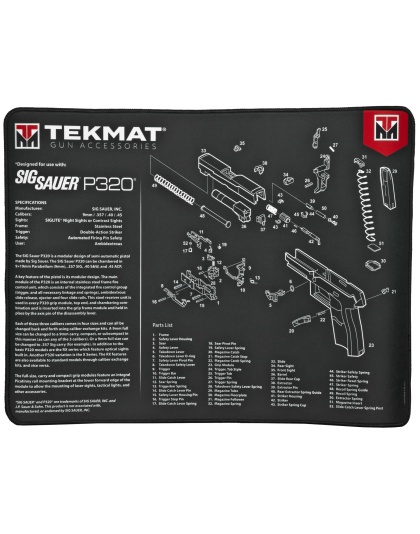 TekMat Sig P320 Ultra Premium Gun Cleaning Mat, 15"x20",Includes Small Microfiber TekTowel