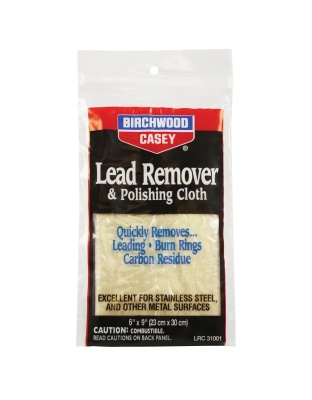Birchwood Casey Polishing Cloth, 6" x 9", Lead Remover
