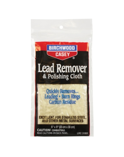 Birchwood Casey Polishing Cloth, 6" x 9", Lead Remover
