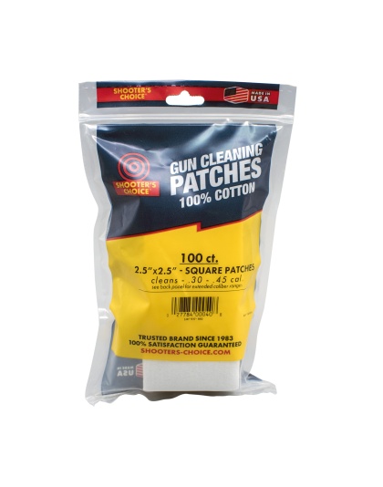 Otis Technology 2.5" Square Cleaning Patch, 100 Pack