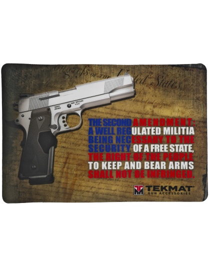 TekMat Original Mat, 2nd Amendment, Cleaning Mat, Thermoplastic Surface Protects Gun From Scratching, 1/8" Thick, 11"x17", Tube Packaging, Black