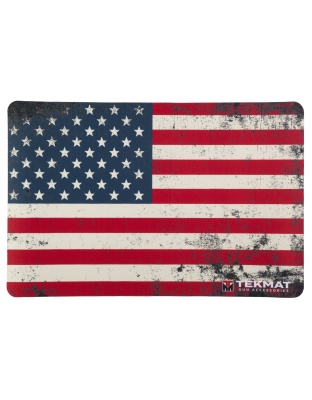 TekMat Cleaning Mat, Pistol Size, 11"x17", Old Glory US Flag, Red/White/Blue