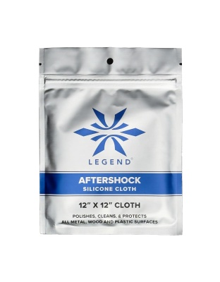 Legend Outdoor Gear Aftershock Silicone Cloth, 100% Cotton Flannel, 12"x12", Black