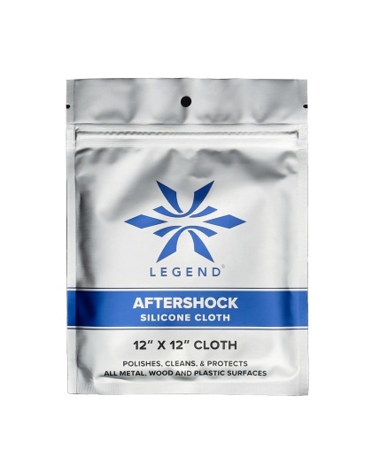 Legend Outdoor Gear Aftershock Silicone Cloth, 100% Cotton Flannel, 12"x12", Black