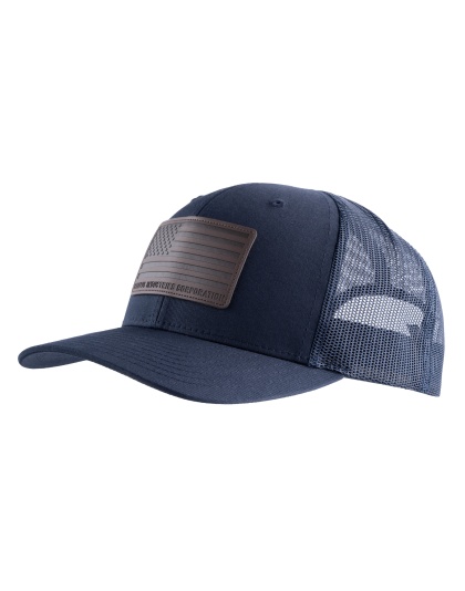 Magpul Industries Standard Leather Patch Trucker Hat, Navy, One Size Fits Most