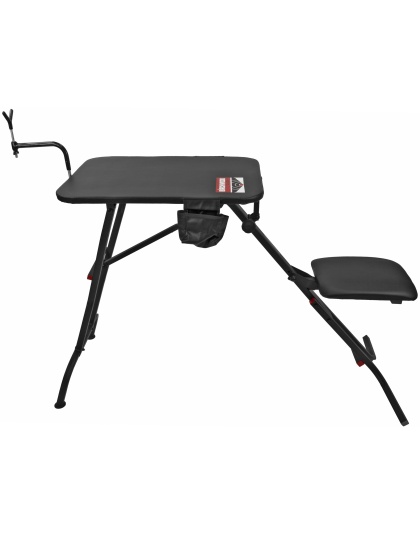 Birchwood Casey Ultra Steady Shooting Bench, Adjustable Rubber Coated Gun Rest, Folds Up for Easy Transport/Storage, Rated for 300lbs, Black