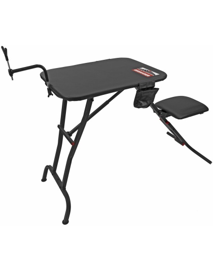 Birchwood Casey Ultra Steady Shooting Bench, Adjustable Rubber Coated Gun Rest, Folds Up for Easy Transport/Storage, Rated for 300lbs, Black