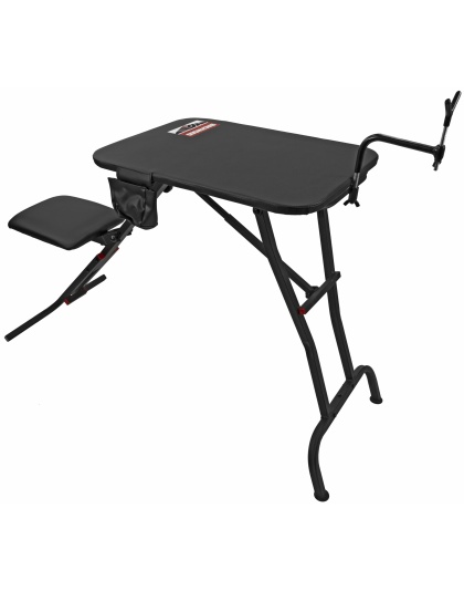 Birchwood Casey Ultra Steady Shooting Bench, Adjustable Rubber Coated Gun Rest, Folds Up for Easy Transport/Storage, Rated for 300lbs, Black