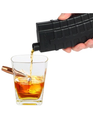 Caliber Gourmet Caliber Gourmet AR Magazine Flask, 7oz, Black