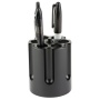 Caliber Gourmet Revolver Cylinder Pen Holder, Black