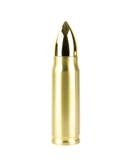 Caliber Gourmet Bullet Thermos Bottle, Gold
