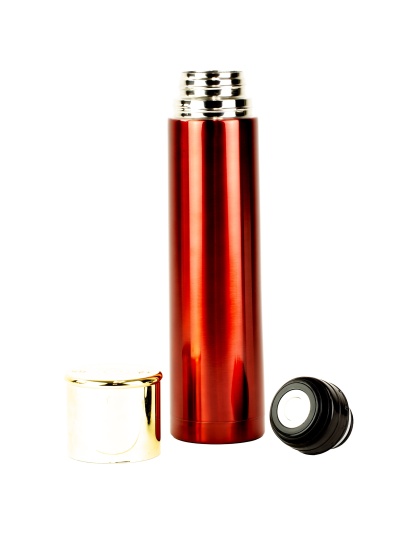 Caliber Gourmet Shotgun Shell Red Thermos Bottle, 1 Liter, 13" Tall, Insulated