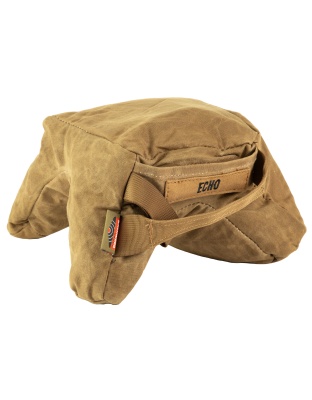 Birchwood Casey Steady Shot Echo, Ultralight, Polymer Fill Shooting Bag, Waxed Canvas, Tan, Zippered Access Pocket, Large Handle, Sling Loop