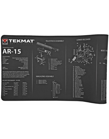 TekMat AR-15 Ultra Premium Gun Cleaning Mat, Includes Small Microfiber TekTowel, Packed In Tube
