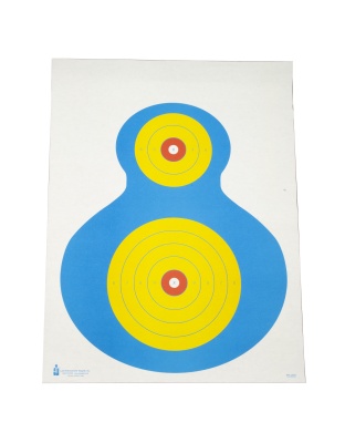 Action Target High Visibility Fluorescent Silhouette Target, Multi Color, 19"x25", 100 Per Box