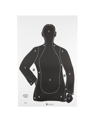 Action Target B-21E, Black Paper Target, 23"x35", 100 Per Box
