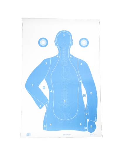Action Target B-21E Qualification Target, Blue and White, 23" x 35", 100 Per Box