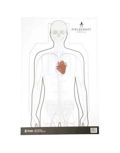 Action Target Fieldcraft Survival Double Sided Training Target, Multi Color, 23"x35", 100 Per Box