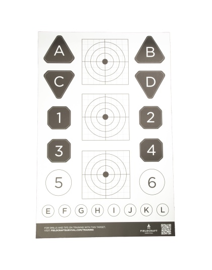 Action Target Fieldcraft Survival Double Sided Training Target, Multi Color, 23"x35", 100 Per Box