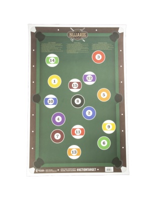 Action Target Billiards Target, Multi Color, 23"x35", 100 Per Box