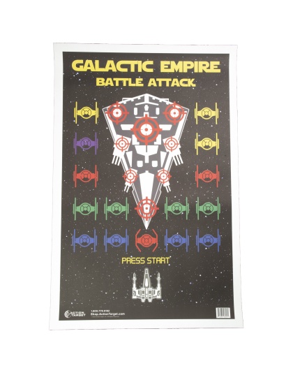 Action Target Galactic Empire Battle Attack, Multi Color, 23"x35", 100 Per Box