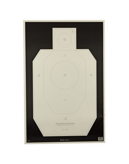 Action Target IDPA-P, Officially Licensed IDPA Practice Target, Black/White, 23"x35", 100 Per Box